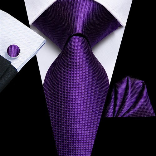 Barry Wang Mens Tie Paisley Floral Solid Necktie Hankie Cufflinks Set Wedding - Picture 67 of 259