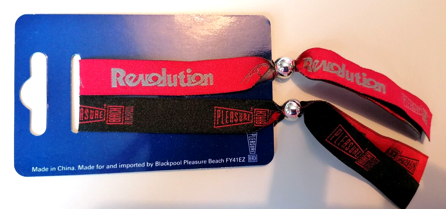 Revolution Ride Blackpool Pleasure Beach Wristbands Set of 2 Colletors