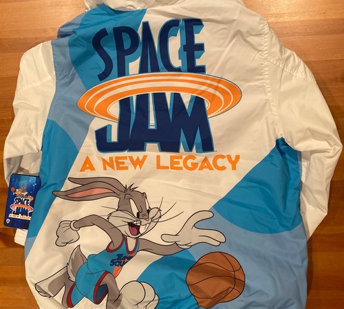 Members Only Mens Medium Windbreaker Jacket Space Jam Looney Tunes New Legacy - Picture 8 of 8