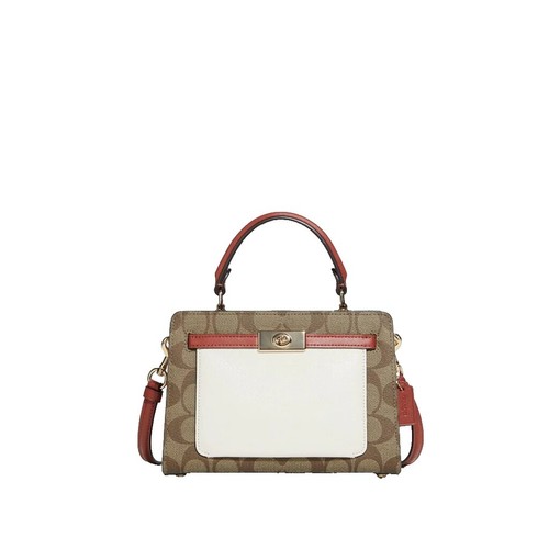 coach vintage soho signature accessory porch turn lock brown