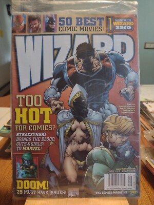 Wizard #143 AUG. 2003 HYPERION, PRINCESS, DR.   COVER 1 of 2  UNOPENED POLY BAG.