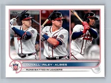 2022 Topps #181 Adam Duvall/Austin Riley/Ozzie Albies LL