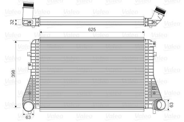 818674 VALEO Intercooler, charger for AUDI,SEAT,SKODA,VW