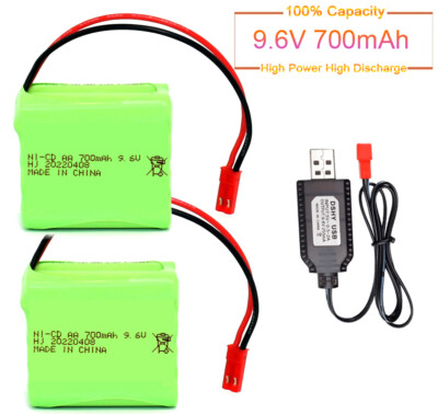 2 Pezzi Batterie Ni-Cd AA Ricaricabili 9.6V 700mAh Con Plug KET-2P Per Auto RC