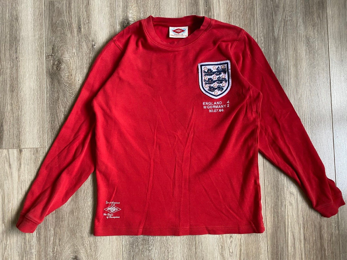 National England Football Shirt 1966 Jersey Umbro Retro Soccer