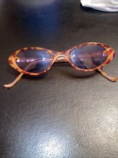 Slim Small Frame Oval Retro Cat Eye Sunglass Brown Tortoise - Selena