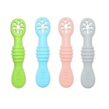 Baby Led Weaning / Teethers Silicone Spoons 4 1 Pack 