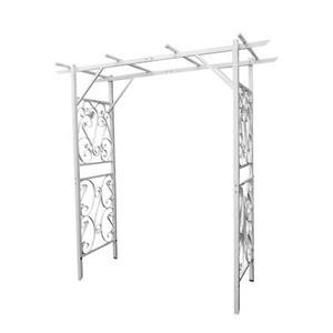 Returned Item Metal Arbor Arch Wedding Garden Trellis Climbing Planting Patio