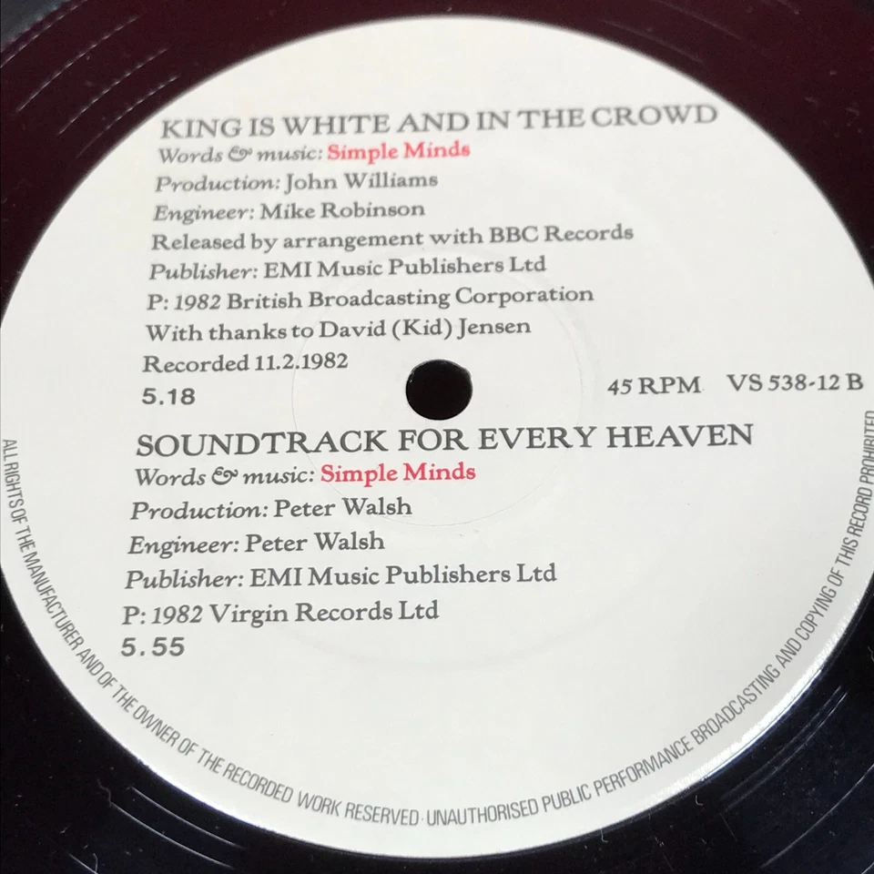 SIMPLE MINDS Someone Somewhere 1982 UK 3-track 12" Vinyl Single In The Crowd - Image 3 of 4