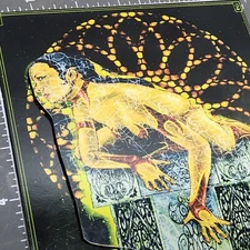 Laser cut space pinup crouching portal girl 3d digital art print mdf 6x9 trippy