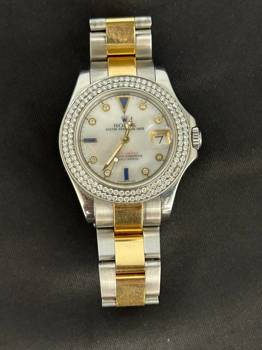 Rolex Yacht-Master 35mm 68623 MOP Diamond Dial Two Tone Oyster 
