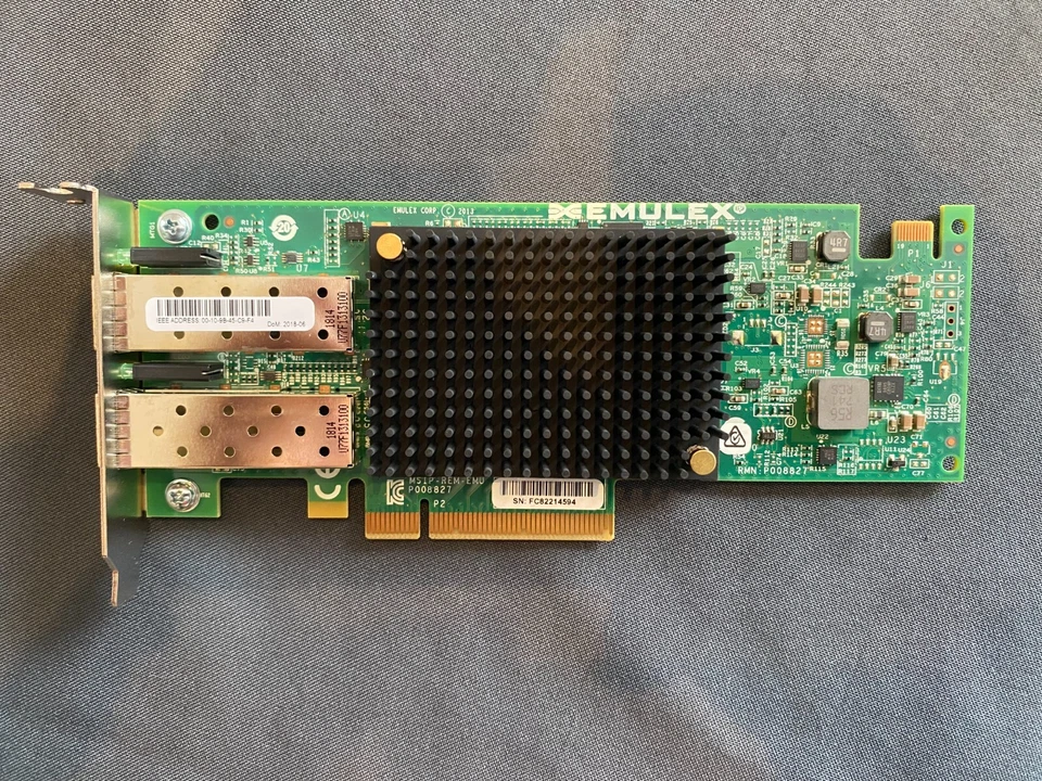 Emulex Dual Port SFP+ 10Gb/s Network Adapter P008827-21F Low Profile - Image 3 of 3