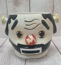 Vintage Lipper And Mann Ceramic Clown Planter Basket No Handle or Hat