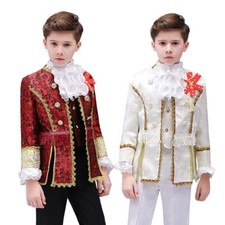 Ragazzo Nappa Giacca per Completo Gilet Pantaloni Costume Bambini 3 Pezzi Di