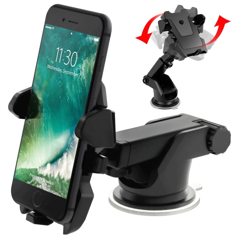 360° Universal Mount Holder Car Stand Windshield For Mobile Cell Phone GPS  - Image 4 of 4