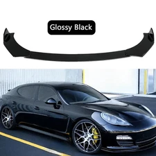 For Porsche Panamera 2010-22 Car Front Bumper Lip Chin Spoiler Splitter Body Kit
