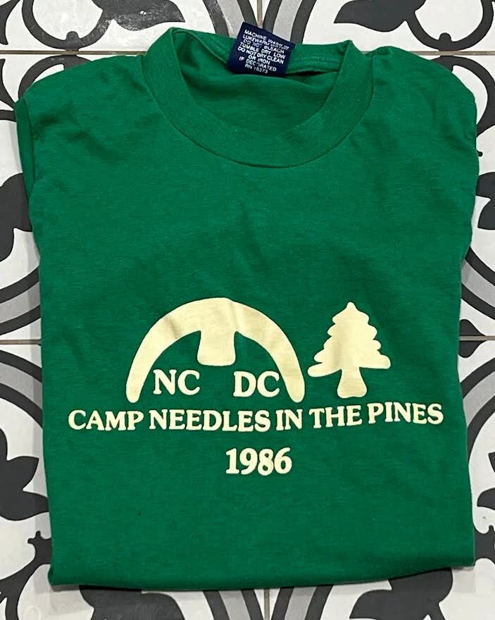 Vintage 1980s NCDC Camp Needles in the Pines 1986 Tee Tshirt Small