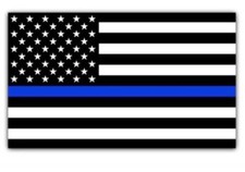 Police Blue Lives Matter American Flag Car ma...