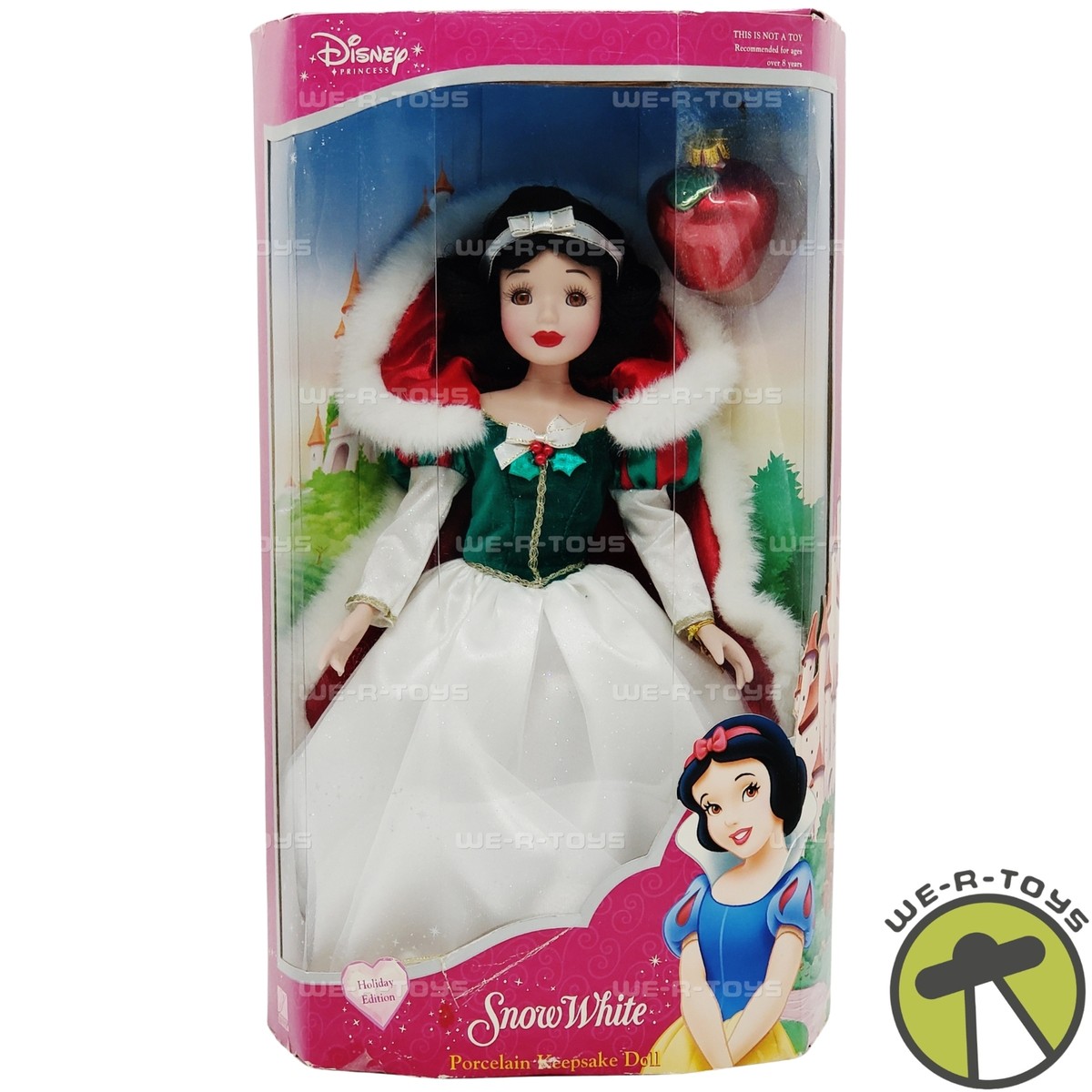 Disney Princess Holiday Edition Snow White Porcelain Keepsake Doll