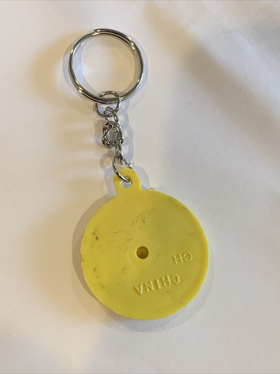 Vintage Smiley Face Keychain Key Ring Chain Yellow | eBay