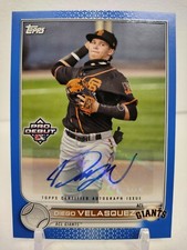 DIEGO VELASQUEZ AUTO #/150 BLUE 2022 Topps Pro Debut Baseball PD-30 Giants RC