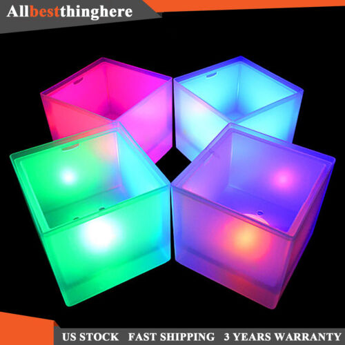 Cubo de hielo con luz LED de 6 colores champán vino bebida cerveza enfriador de hielo bar fiesta 3,5 L - Imagen 4 de 12