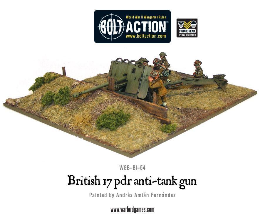 Thumbnail - Warlord Games British Army 17 Pdr Anti-tank Gun Bolt Action