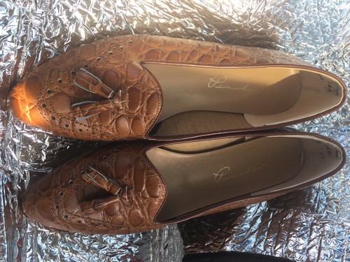 SZ 7 1/2 Shoes Pinwheels Leather Slip On with Tassel, 1/2” Heel, Caramel Brown - Picture 7 of 9