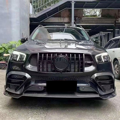 Fits Benz W167 GLE450 GLE53 Coupe 2020-22 CARBON FIBER Front Bumper Lip Spoiler - Picture 5 of 12