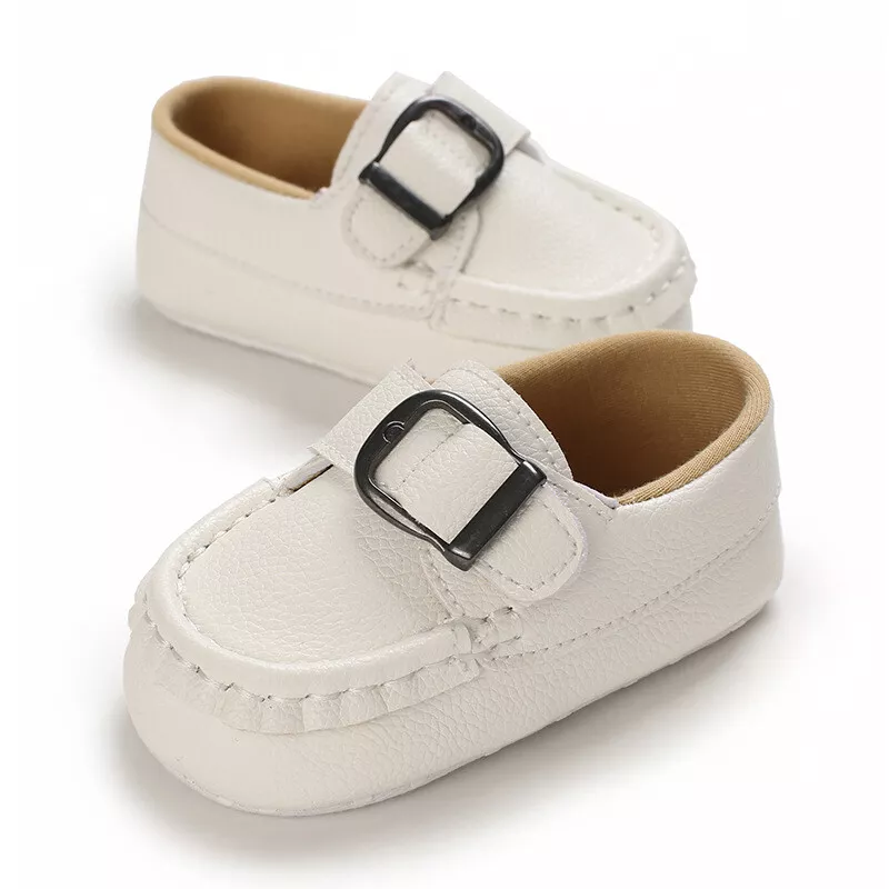Baby boy white crib best sale shoes