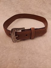 John Deere Western Style Girls Youth Leather Belt Sz M Bling Rhinestones FLAWS