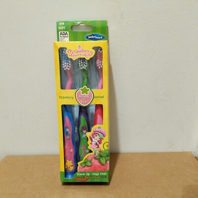 Smile Guard Strawberry Shortcake Toothbrushes Pack of 3 - Soft 