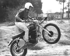 STEVE MCQUEEN HUSQVARNA DIRT BIKE RACING MOTORCYCLE 8X10 PHOTO "ON ANY SUNDAY"