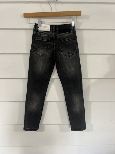 NEW ZARA KIDS Girl BLACK SKINNY JEANS COMFY DENIM DISTRESSED 9 YEARS 134 cm Y993 - Picture 9 of 16