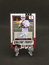 Davis Mills RC Auto 2021 Contenders Draft Picks College Ticket Auto Green /49 