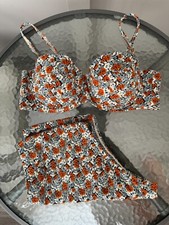 Next floral Bikini 34A/B Top 10 Bottoms