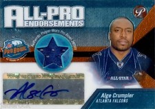 Alge Crumpler 2004 Topps Pristine Autograph All-Pro Endorsements Pro Bowl Jersey