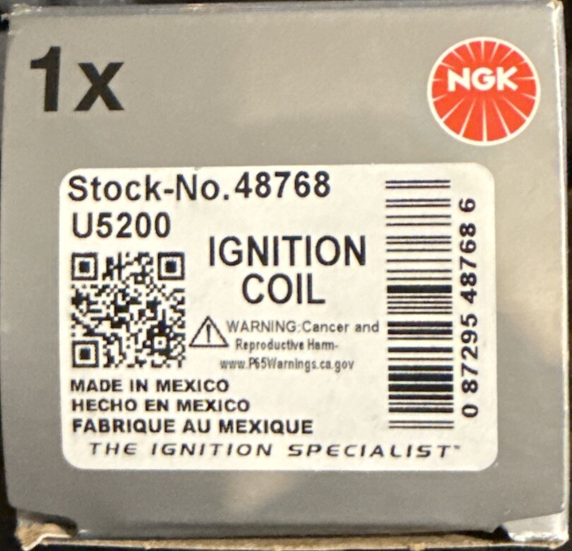 NGK 48768 U5200 Ignition Coil for UF646 UF-646 IC749 GN10638 E1146 DG549 ya