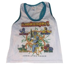 Vintage 2000s Gaorangers Power Rangers Absoluted Power Kids Tank Top Size 3