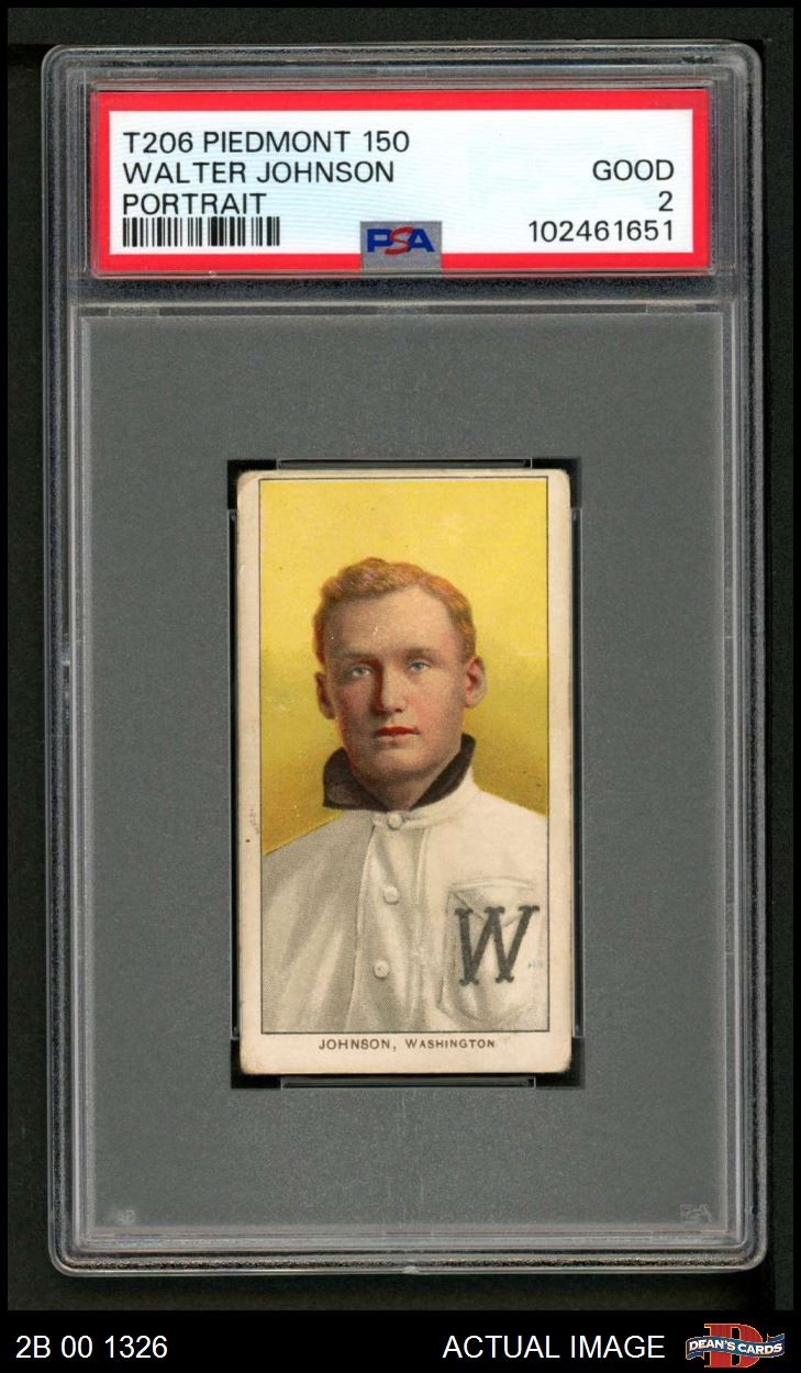 1909 T206 Walter Johnson Portrait Senators HOF VARIATION PSA 2 - GOOD