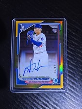 2024 Bowman - Chrome Rookie Auto Yoshinobu Yamamoto #CRA-YY Gold Refractor /50 
