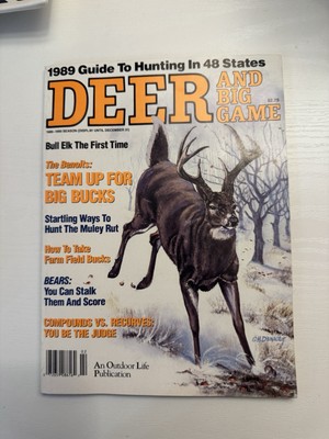 Deer And Big Game Hunting 1989 Magazine Guide To Hunting In 48 States