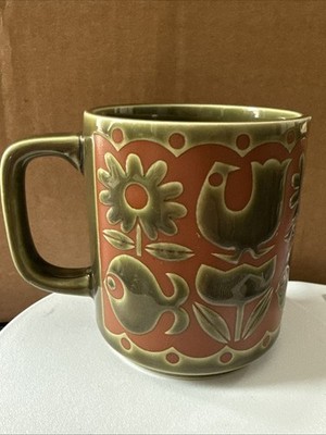 Lot De 3 Mugs Vintage Hornsea 1973 – Design John Clapisson – Multicouleur