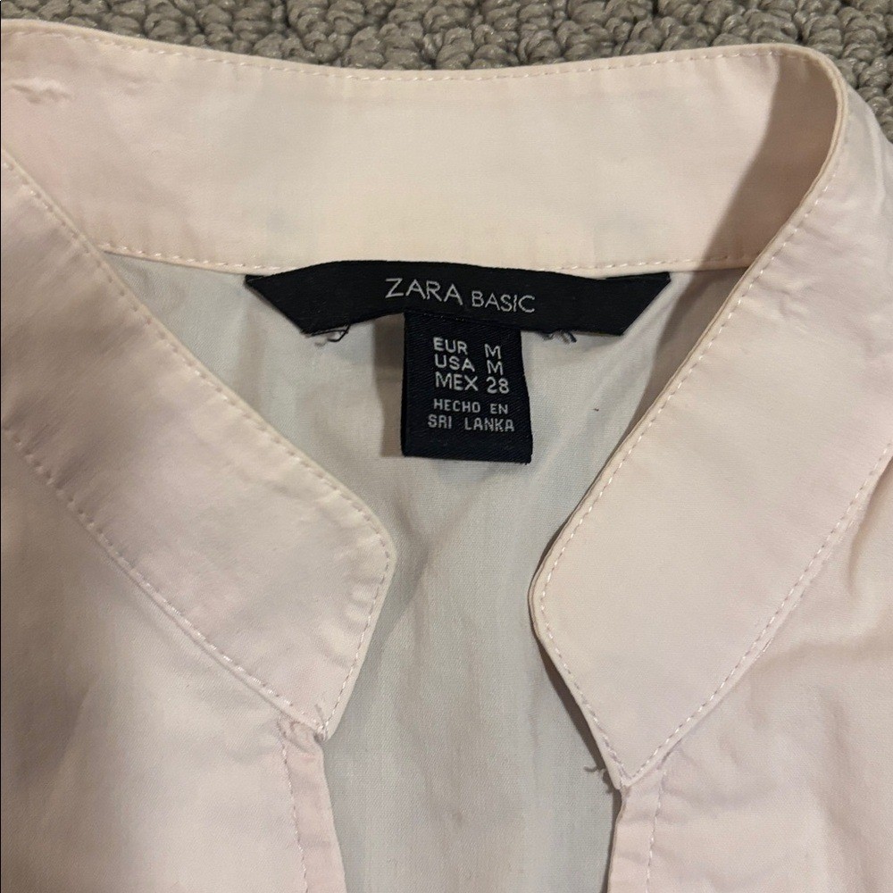Zara Basic Sleeveless Button Down Y2K Light Pink … - image 2