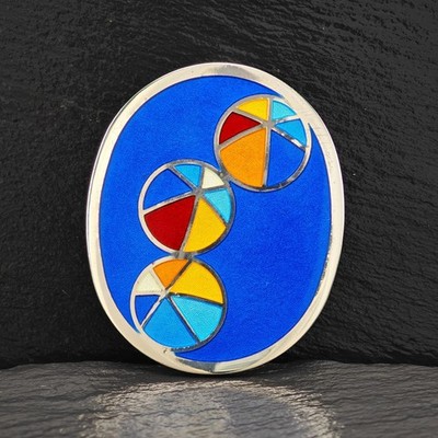 Anton Michelsen Denmark Enamel Sterling Silver Pendant