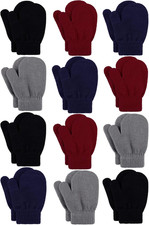 12 Pairs Toddler Winter Mittens Unisex Knitted Baby Gloves Mittens
