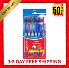 Colgate Extra Clean Toothbrush, Soft Toothbrush for Adults, 6 Count Pack of 1 