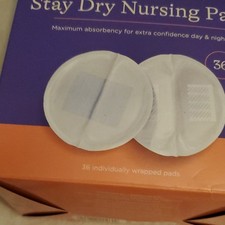 Stay Dry Disposable Nursing Pads 36 Individually Wrapped White