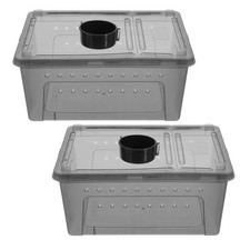 Reptile Feeding Box Breeding Terrarium Hatching Container Gecko Tank