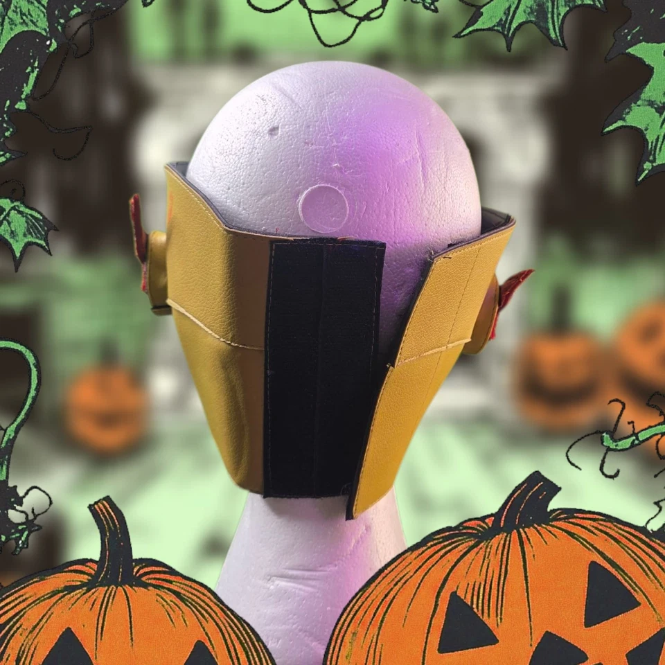 Máscara de Cosplay Inspirada en Flash Inverso - Accesorio de Disfraz de Villano Amarillo y Rojo Foto 4 de 4